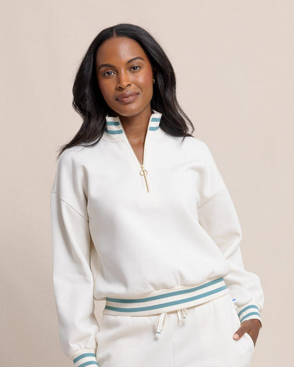 Southern Tide Women's Mercy Luxe Lounge Half Zip Pullover