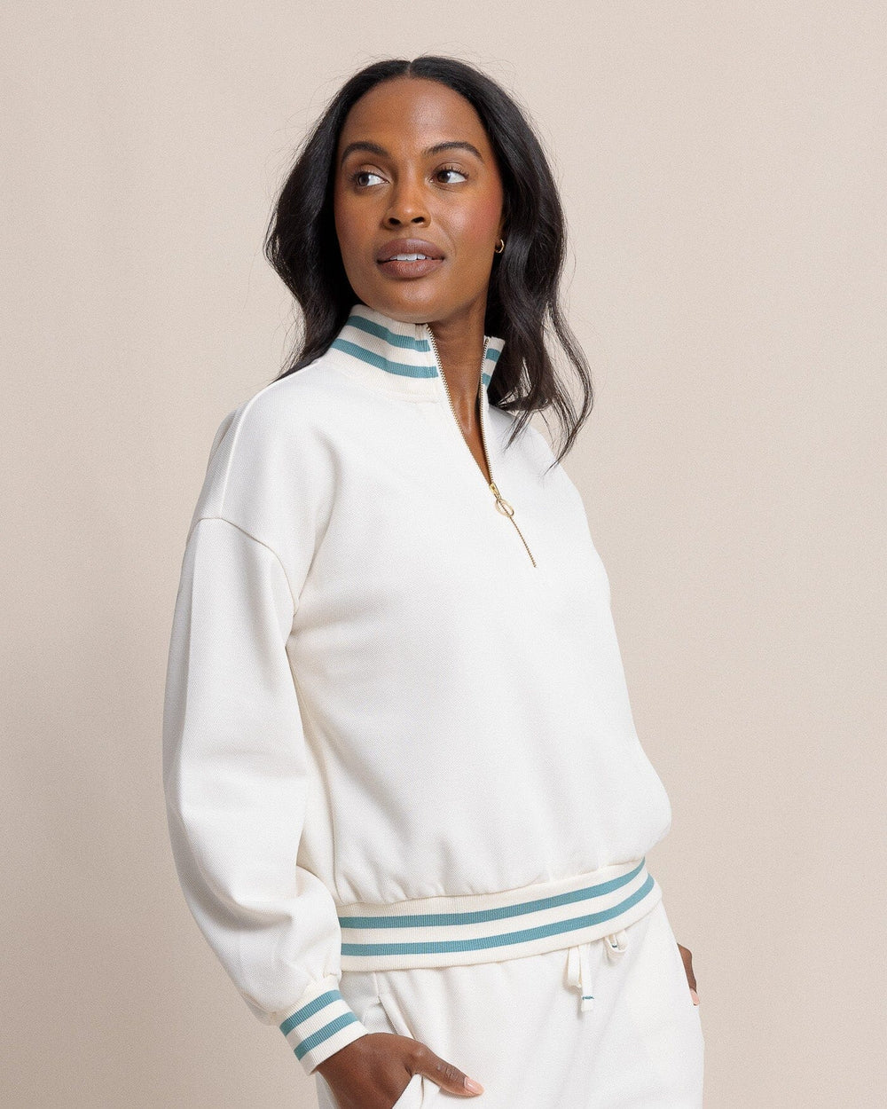 Southern Tide Women's Mercy Luxe Lounge Half Zip Pullover