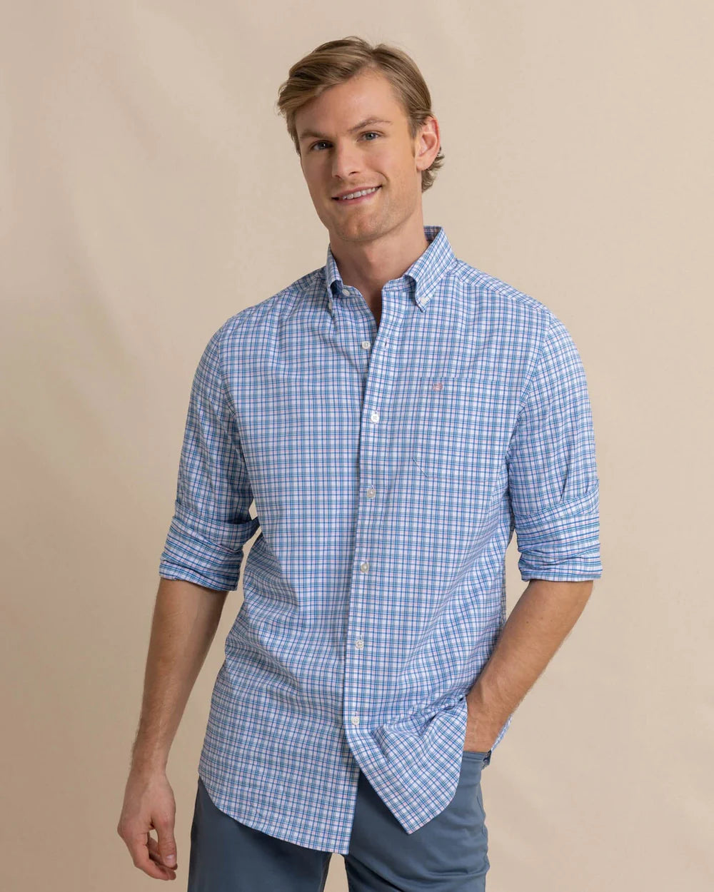 Southern Tide Portsmouth Plaid Intercoastal Sport shirt