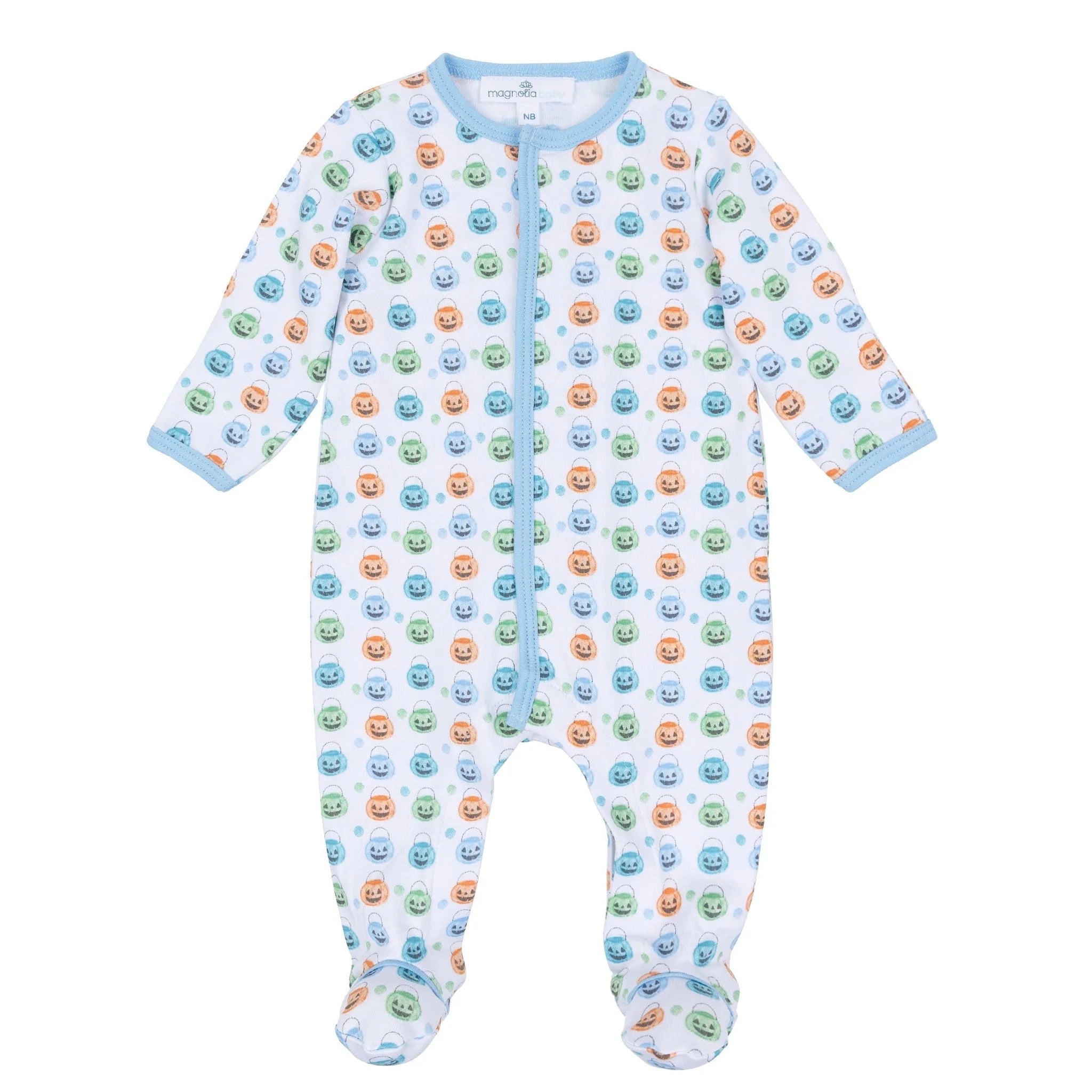 Magnolia Baby Pumpkin Party Print Footie