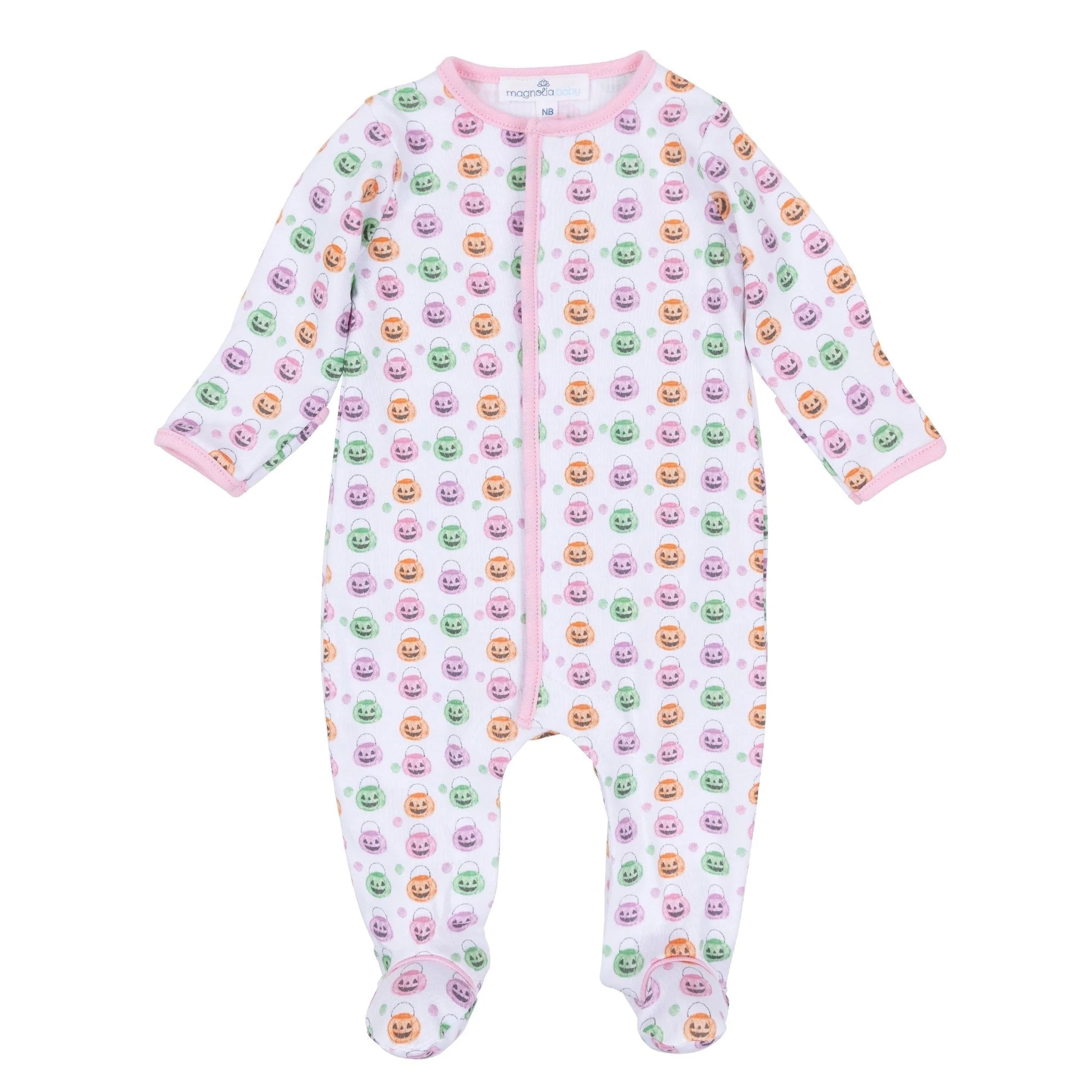 Magnolia Baby Pumpkin Party Print Footie