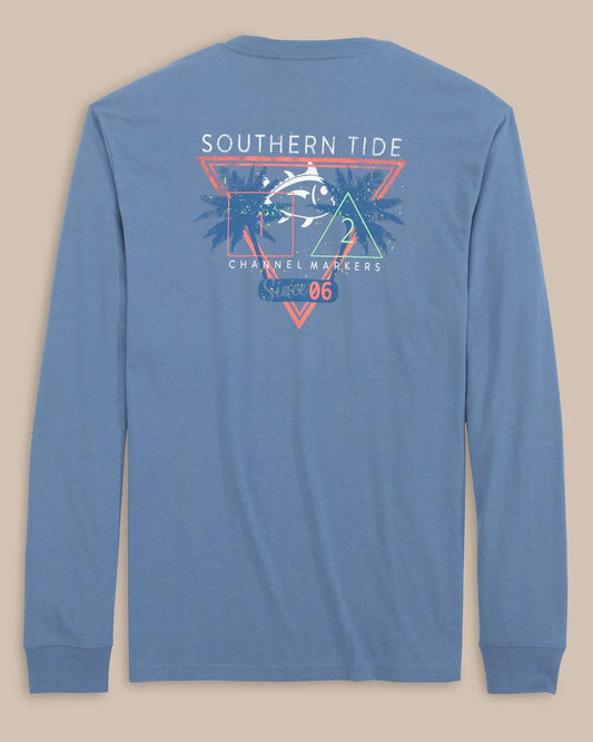 Southern Tide Men's Retrowave Channel Markers Long Sleeve T-Shirt