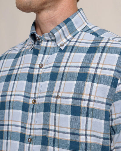 Southern Tide Men's Sweetgrass Plaid Beach Flannel Sport Shirt