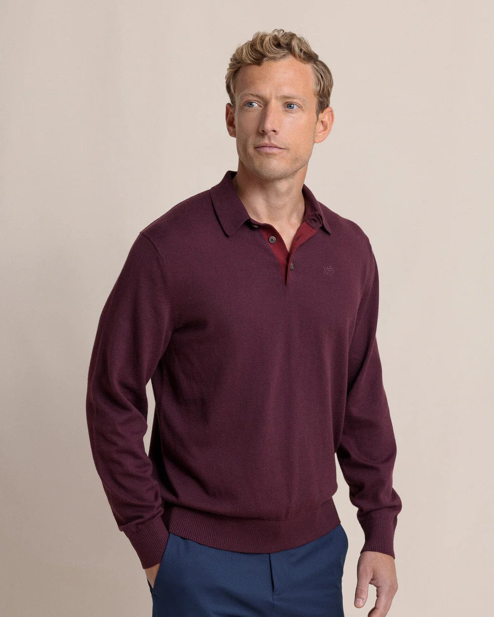 Southern Tide Men's Woodville Jade Sweater Polo